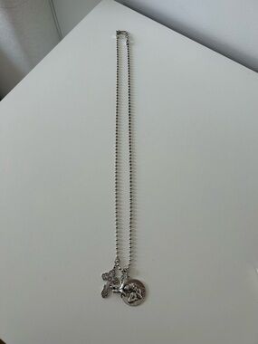 Chan Luu Silver Tone Religious Charm Necklace